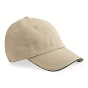 USA-Made Unstructured Twill Cap with Sandwich Visor