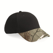 Solid Crown with Camo Visor Cap