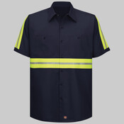 Enhanced Visibility Short Sleeve Cotton Work Shirt