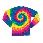 Youth Multi-Color Spiral Tie-Dyed Long Sleeve