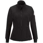 Women's Zip Front Fleece Jacket-Cotton/Spandex Blend